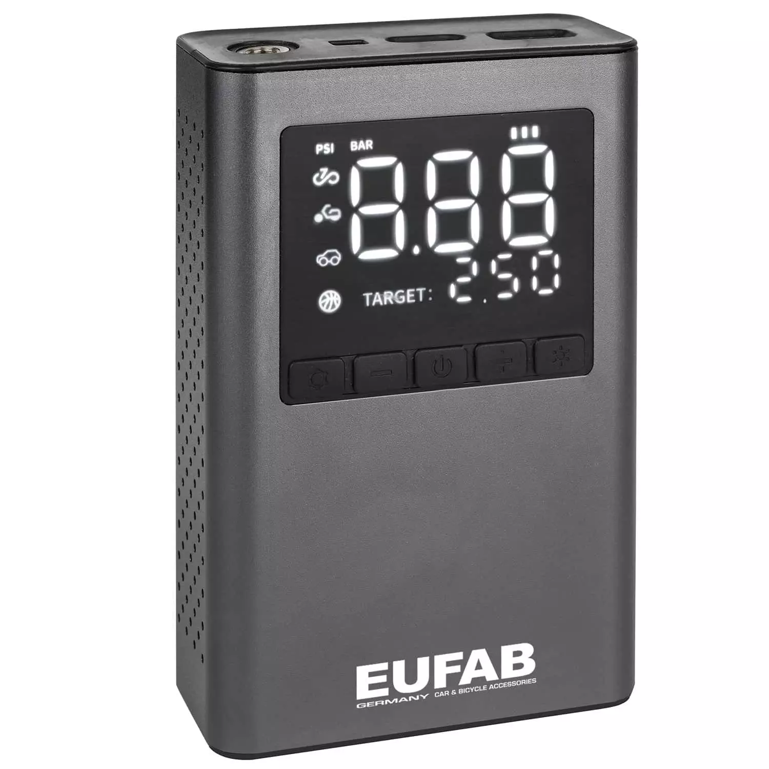 Eufab Elektro Pumpe Mini Kompressor Mit Akku – Bild 2