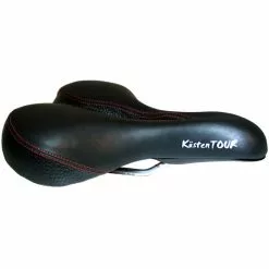 P&P Küstentour Ergonomischer Fahrradsattel Schwarz-Rot